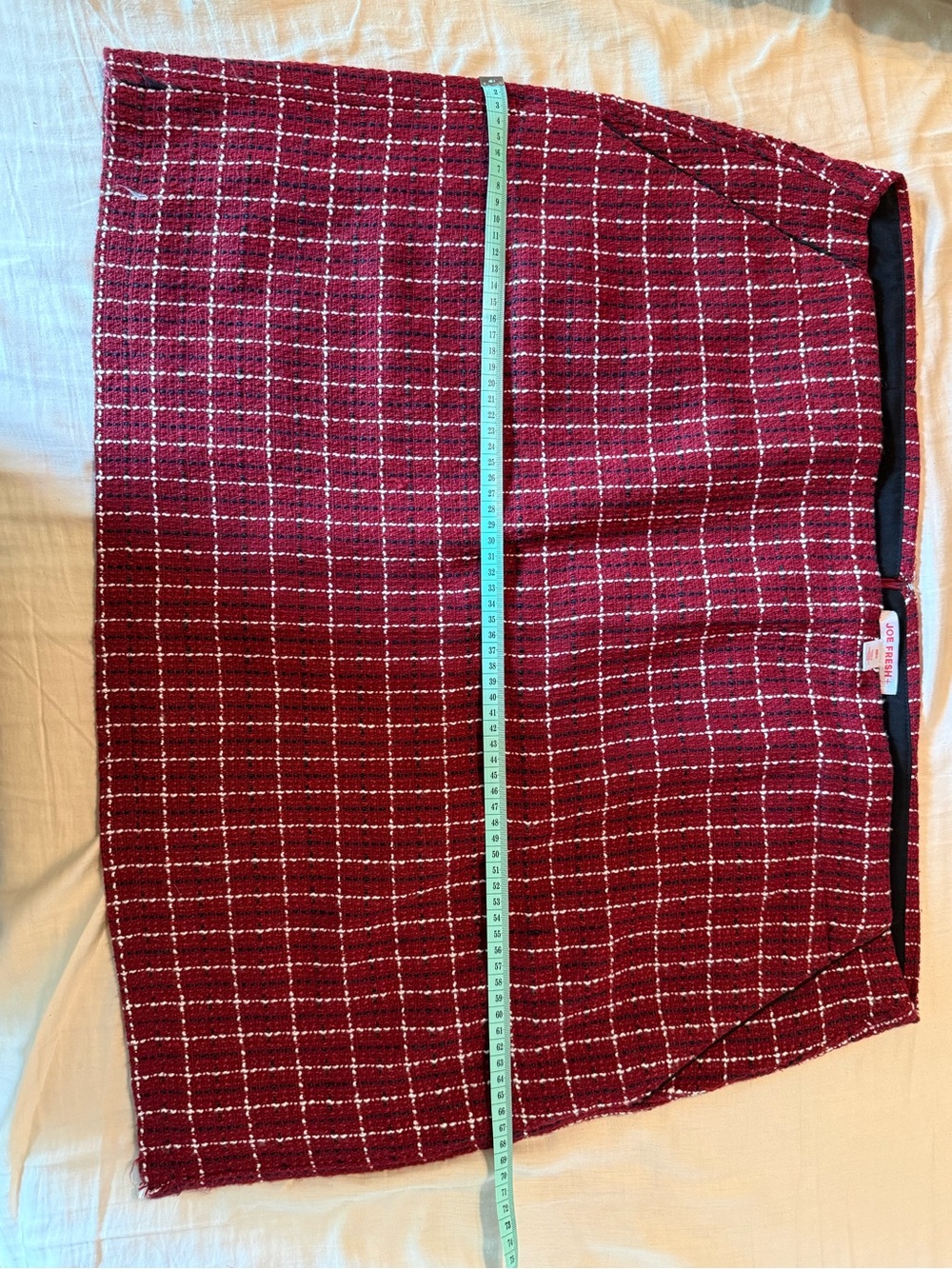 Joe Fresh Burgundy Plaid Mini Skirt